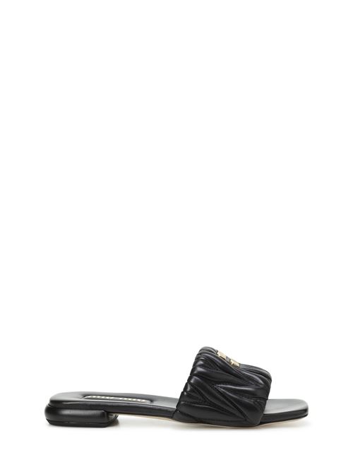 Matelassé nappa leather slider sandals MIU MIU | 5XX60588TF010HF0002